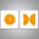 Framed Canvas Print Still Life Food Modern Realism,Two Panels Canvas Square Print Wall Decor For H