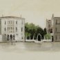 E-HOME Stretched Canvas Art A City On The Water Decoration Painting Set Of 2