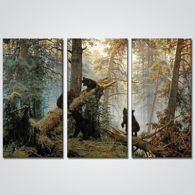 Stretched Canvas Print Three Panels Canvas Horizontal Print Wall Decor For Home Decoration