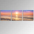 VISUAL STAR3 Panel Beach Scenery Art Prints for Home Decor Stretched Wall Art Ready to Hang