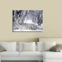 VISUAL STARTiger Animal Canvas Painting Art Winter Snow Stretched Canvas Printing