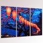 VISUAL STAR 3 Panel Lantern  Planet Photos Print on Canvas Wall Decoration Canvas Art Ready to Han