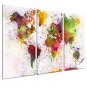 VISUAL STAR3 Panels Framed Abstract World Map Wall Art Maps Painting Pictures Print On Canvas For