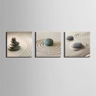 E-HOME Stretched Canvas Art The Desert Stone Decoration Painting  Set of 3