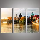 Stretched Canvas Print Three Panels Canvas Horizontal Print Wall Decor For Home Decoration