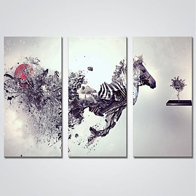 Stretched Canvas Print Three Panels Canvas Horizontal Print Wall Decor For Home Decoration
