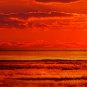 E-HOME Stretched Canvas Art The Sunset In The Field Decoration Painting  Set of 3