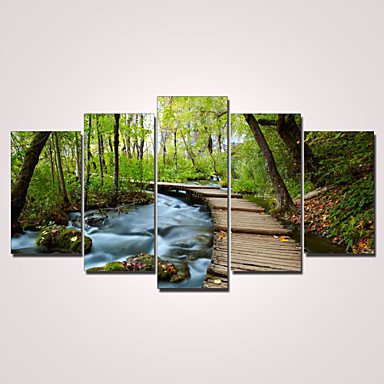 Modern Canvas Print Five Panels Ready to Hang,Horizontal