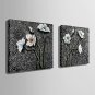E-HOME Stretched Canvas Art White Flowers On The Ripple Decoration Painting One Pcs