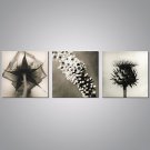 Stretched Canvas Print Floral/Botanical Modern,Three Panels Canvas Horizontal Print Wall Decor For