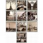 Architecture Framed Canvas Framed Set Wall Art,PVC Material Champagne No Mat With Frame For Home D