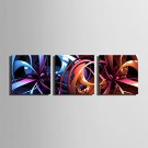 Stretched Canvas Print Art Abstract Fantasy Flower Set of 3