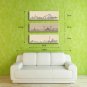 E-HOME Stretched Canvas Art Urban Architectural Line Painting Decoration Painting Set of 3