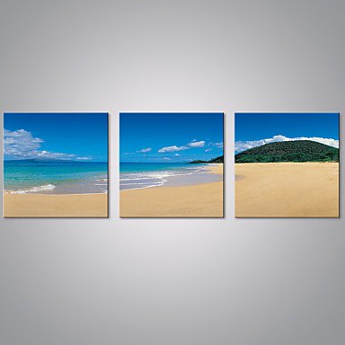 Stretched Canvas Print Landscape Modern,Three Panels Canvas Horizontal Print Wall Decor For Home D
