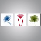 Stretched Canvas Print Floral/Botanical Modern,Three Panels Canvas Horizontal Print Wall Decor For