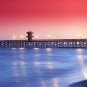 E-HOME Stretched Canvas Art Sunset Bridge Decoration Painting  Set of 3