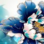 E-HOME Stretched Canvas Art Blue Flowers Decoration Painting  Set of 3