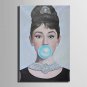 E-HOME Stretched Canvas Art Woman Blowing Bubbles Decoration Painting One Pcs