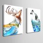 E-HOME Stretched Canvas Art  The Ideal World Of Animals Decoration Painting One Pcs