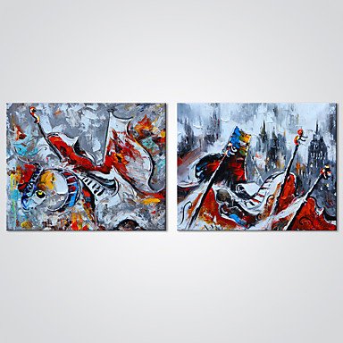 Stretched Canvas Print Abstract Still Life Modern,Two Panels Canvas Horizontal Print Wall Decor Fo