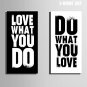 E-HOME Stretched Canvas Art Letter Decorative Painting Set of 2