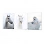Canvas Set Famous Animal Classic Traditional,Three Panels Canvas Vertical Print Wall Decor For Hom