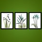Stretched Canvas Print Abstract Floral/Botanical Modern,Three Panels Canvas Horizontal Print Wall