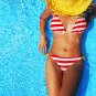 Mini Size VISUAL STAR Seascape Wall Art for Home Decor 3 Panels Sexy Girl Giclee Print on Canvas R