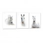 Canvas Set Abstract Animal Classic Traditional,Three Panels Canvas Vertical Print Wall Decor For H