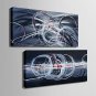 E-HOME Stretched Canvas Art Abstract Pattern Decorative Painting Set of 2