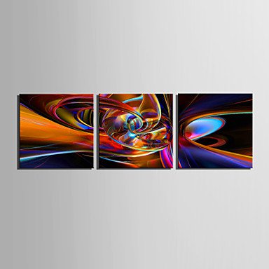 Stretched Canvas Print Art Abstract High Way Set of 3