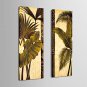 Stretched Canvas Art Botanical Green Leaves Set of 2