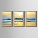 Giclee Print Famous Landscape Classic Realism,Three Panels Vertical Panoramic Print Wall Decor For