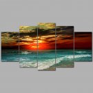 Canvas Set Unframed Canvas Print Landscape Sea ModernFive Panels Canvas Horizontal Print Wall Deco
