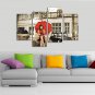 Canvas Set / Unframed Canvas Print People Traditional,Four Panels Canvas Horizontal Print Wall Dec