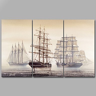 Canvas Set Unframed Canvas Print Landscape Still Life TraditionalThree Panels Canvas Sailboat Prin