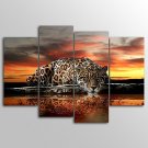 Canvas Print Abstract,Four Panels Canvas Vertical Print Wall Decor For Home Decoration