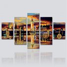 Canvas Print Five Panels Canvas Vertical Panoramic Print Wall Decor For Home Decoration