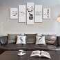 Canvas Print Five Panels Canvas Vertical Panoramic Print Wall Decor For Home Decoration