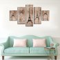 Canvas Print Five Panels Canvas Vertical Panoramic Print Wall Decor For Home Decoration