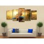 Canvas Print Abstract,Five Panels Canvas Horizontal Print Wall Decor For Home Decoration