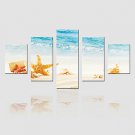 JAMMORY Canvas Set Landscape Modern,Five Panels Gallery Wrapped, Ready To Hang Vertical Print No F