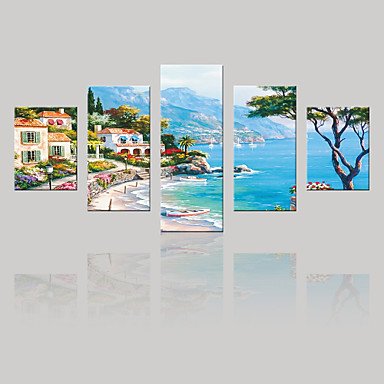 JAMMORY Canvas Set Landscape ,Five Panels Gallery Wrapped, Ready To Hang Vertical Print No Frame S