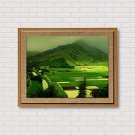The Explosion Of Linen Inkjet Printing Art Office Room Corridor Hotel Decorative Painting Landscap