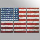 Canvas Print Famous American Flag Still Life ClassicThree Panels Canvas Horizontal Print Wall Deco