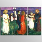 Canvas Print Abstract Dancer People Modern Three Panels Canvas Horizontal Print Wall Decor For Hom