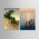 Canvas Set Landscape Floral/Botanical Classic Traditional,Two Panels Canvas Vertical Print Wall De