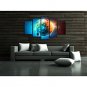 Canvas Print Abstract,Five Panels Canvas Horizontal Print Wall Decor For Home Decoration