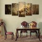 Canvas Set / Unframed Canvas Print Animal / Fantasy Unicorn Five Panels Canvas Horizontal Print Wa