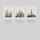 Canvas Print Three Panels Canvas Vertical Panoramic Print Wall Decor For Home Decoration